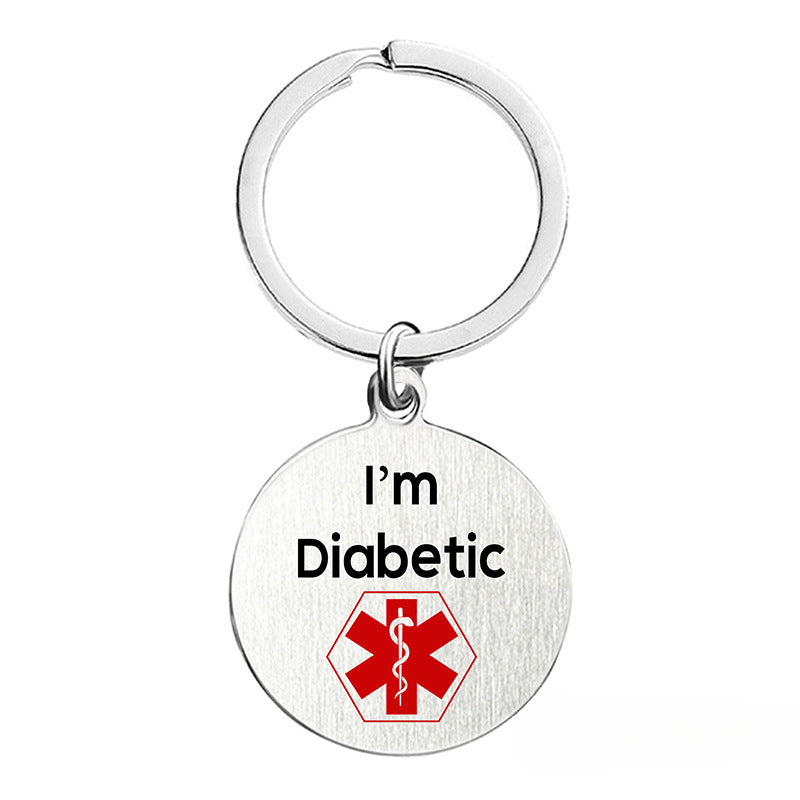 Wholesale Medical Logo Snake Cane Metal Keychain